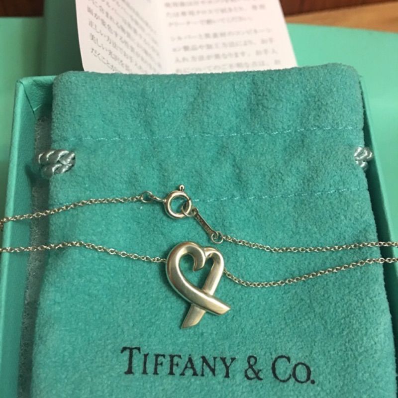 保證真品 二手 蒂芬妮 Tiffany 縷空 愛心 純銀 項鍊 經典款 LOVING  HEART 鍊墜 約8.5成新