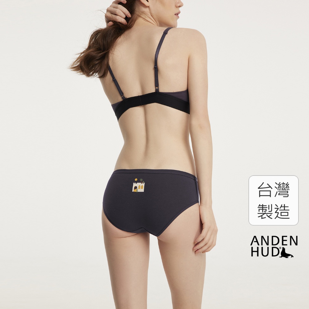 【Anden Hud】Dejavu．緊帶中腰三角內褲(夜幕紫-卡薩布蘭卡) 台灣製