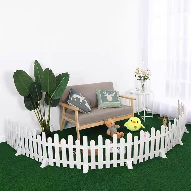 宜家 百貨 速發 圍欄塑料柵欄花壇柵欄田園小籬笆庭院花園欄桿室內白色幼兒園圍欄 66 蝦皮購物