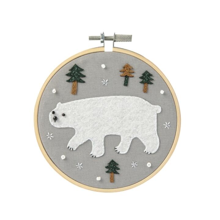 【ARTBOX OFFICIAL】DIY FELT繡花套裝 灰色北極熊