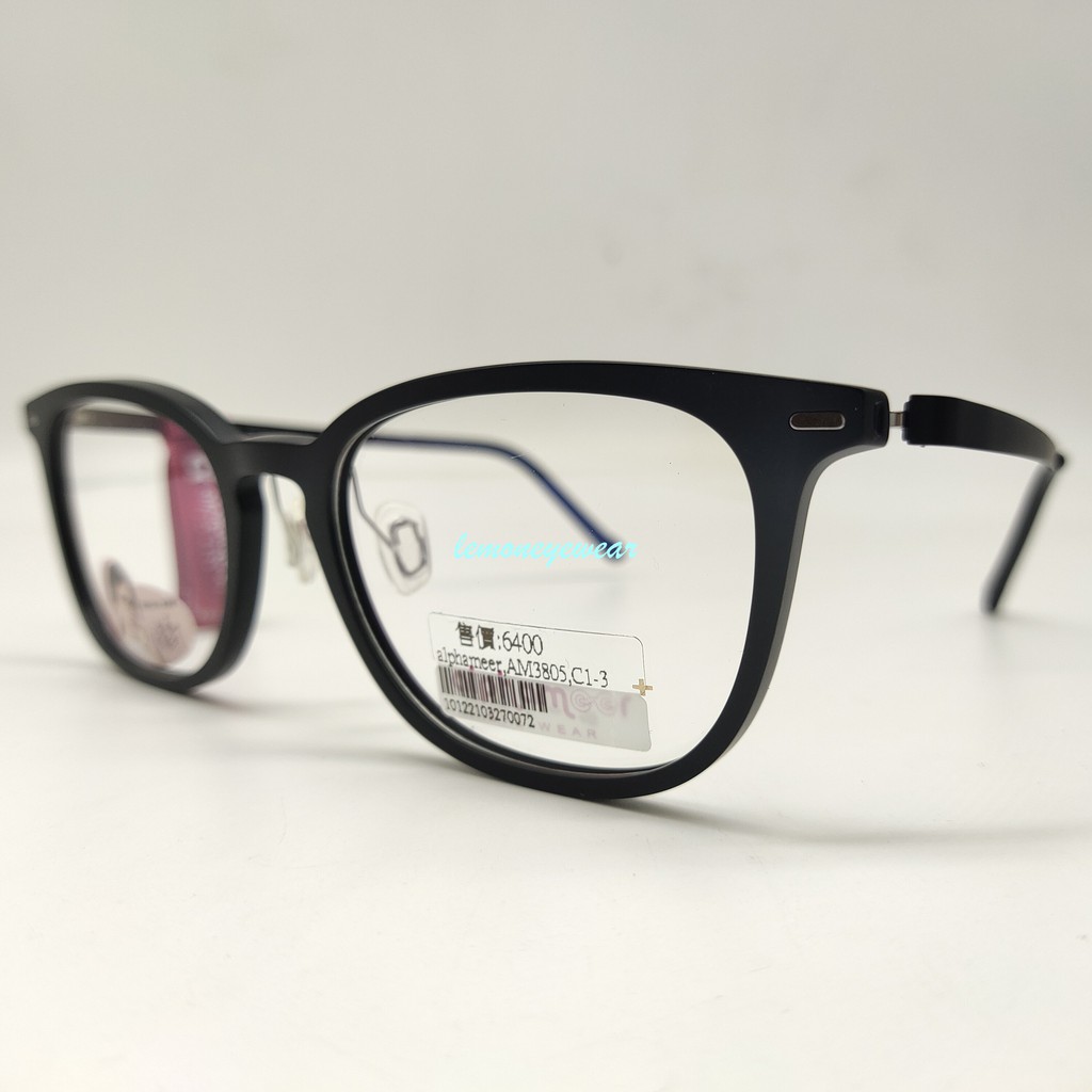 💖[檸檬眼鏡]💖Alphameer光學眼鏡 韓國塑鋼系列#AM3805.C1-3 黑框/金屬黑邊