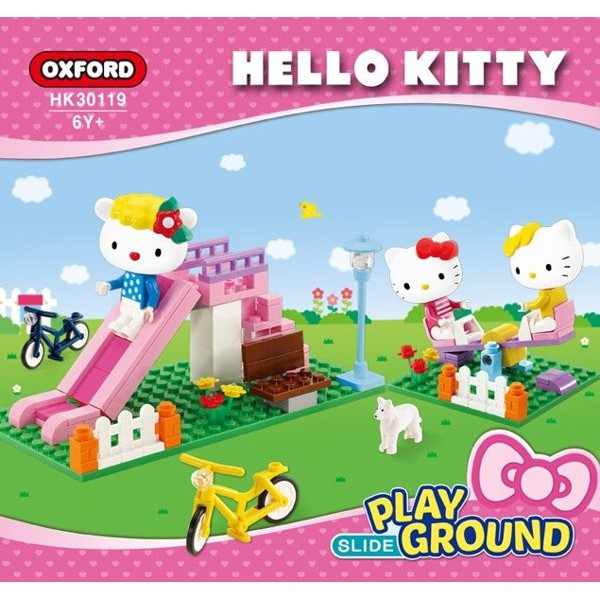 Kitty遊樂場溜滑梯積木組 Hello Kitty 遊樂場溜滑梯積木組 凱蒂貓遊樂場溜滑梯積木組