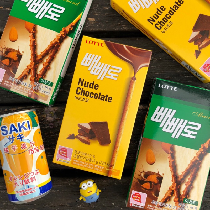 （現貨供應）🇰🇷韓國樂天LOTTE巧克力夾心棒 杏仁粒巧克力棒🍫