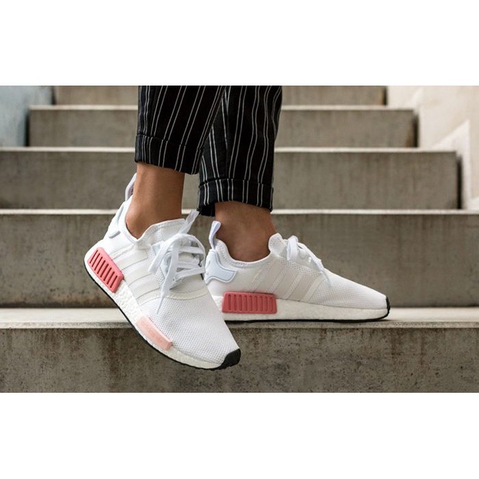 【Geometry】Adidas NMD R1 White Rose 全白 乾燥玫瑰 白粉 林心如  BY9952