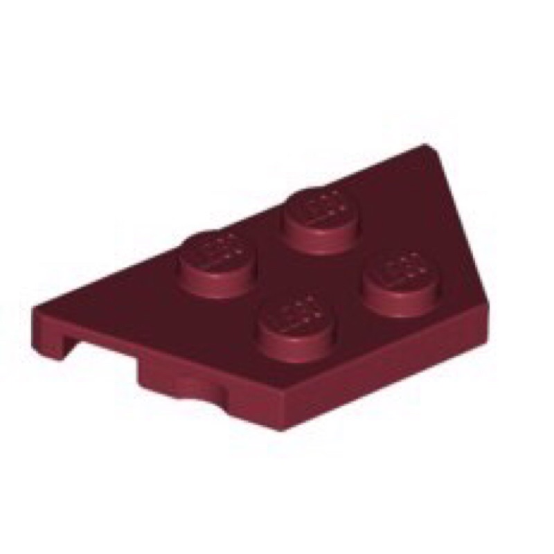 《安納金小站》 樂高 LEGO 深紅色 2x4 雙邊 斜切 斜角 薄板 平板 二手 零件 51739