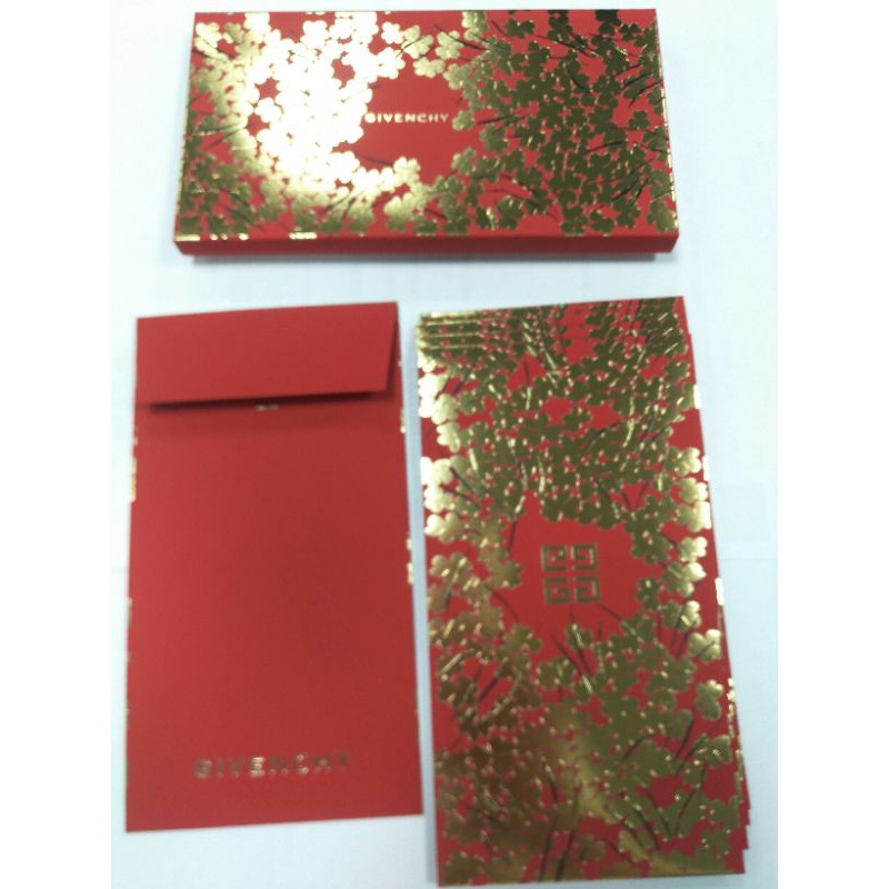 全新 精品 紅包袋 GIVENCHY 紀梵希 (一盒5入) 絲絨質感  台灣專櫃(另Cartier )