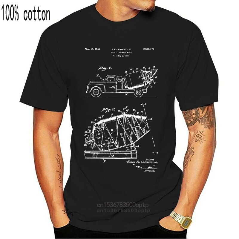 男士 T 恤 Cet 攪拌機卡車襯衫工程師建築工人混凝土攪拌機