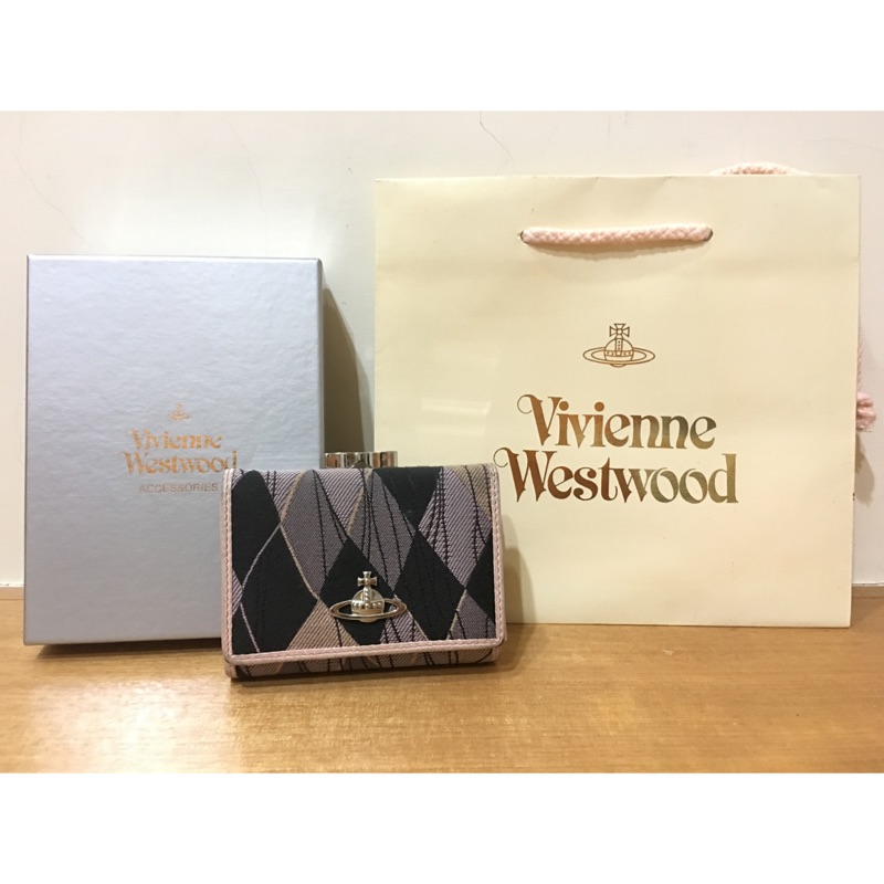 英國 Vivienne Westwood 日本代購 可樂星球購入 水波紋短夾 經典短夾