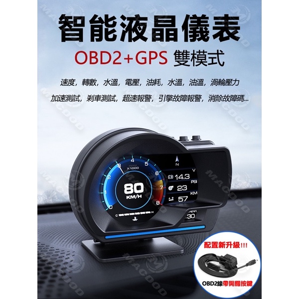 【一年保固★台灣現貨24H出貨】三環錶抬頭顯示器 OBD GPS HUD多功能行車電腦 繁體中文 豐田 本田 BMW