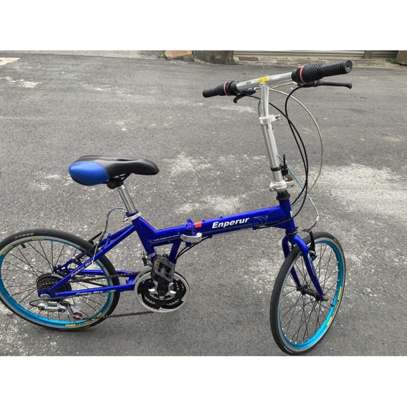 Folding bike Fusin 藍色小折/20吋6段變速折疊腳踏車/451輪組薄胎/8成新/中壢平鎮