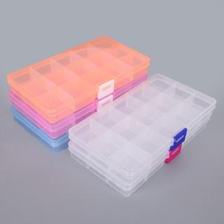 可調節插槽塑膠首飾盒 - 用於珠子、耳環、戒指和工藝用品的多功能收納盒