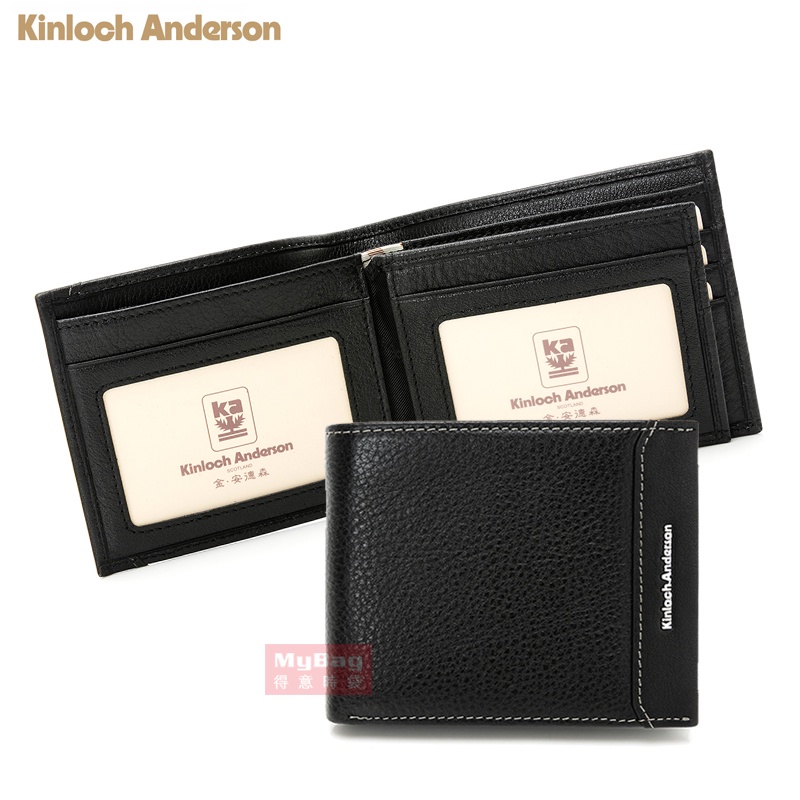 Kinloch Anderson 金安德森 皮夾 Neil 牛皮左右翻雙窗式短夾 男夾 6卡 KA218006 得意時袋