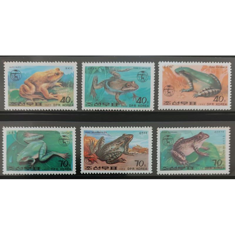 A－2 北韓1992青蛙、1991魚類、1983貓郵票