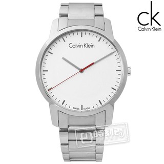 CK / 時尚曼哈頓簡約風不鏽鋼手錶 銀白色 / K2G2G1Z6 / 43mm