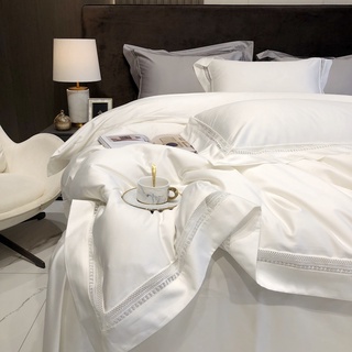 北歐風頂級120澳棉床包組 輕奢镂空工藝床包 床單 高檔純棉床包 五星級飯店床組 超柔軟可裸睡 素色床包 雙人/加大床包