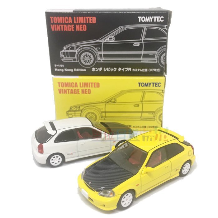 『 單位日貨 』香港正版萬信版 限定TOMYTEC Civic type R 99年 1/64 黃/白 2款 單售 小車