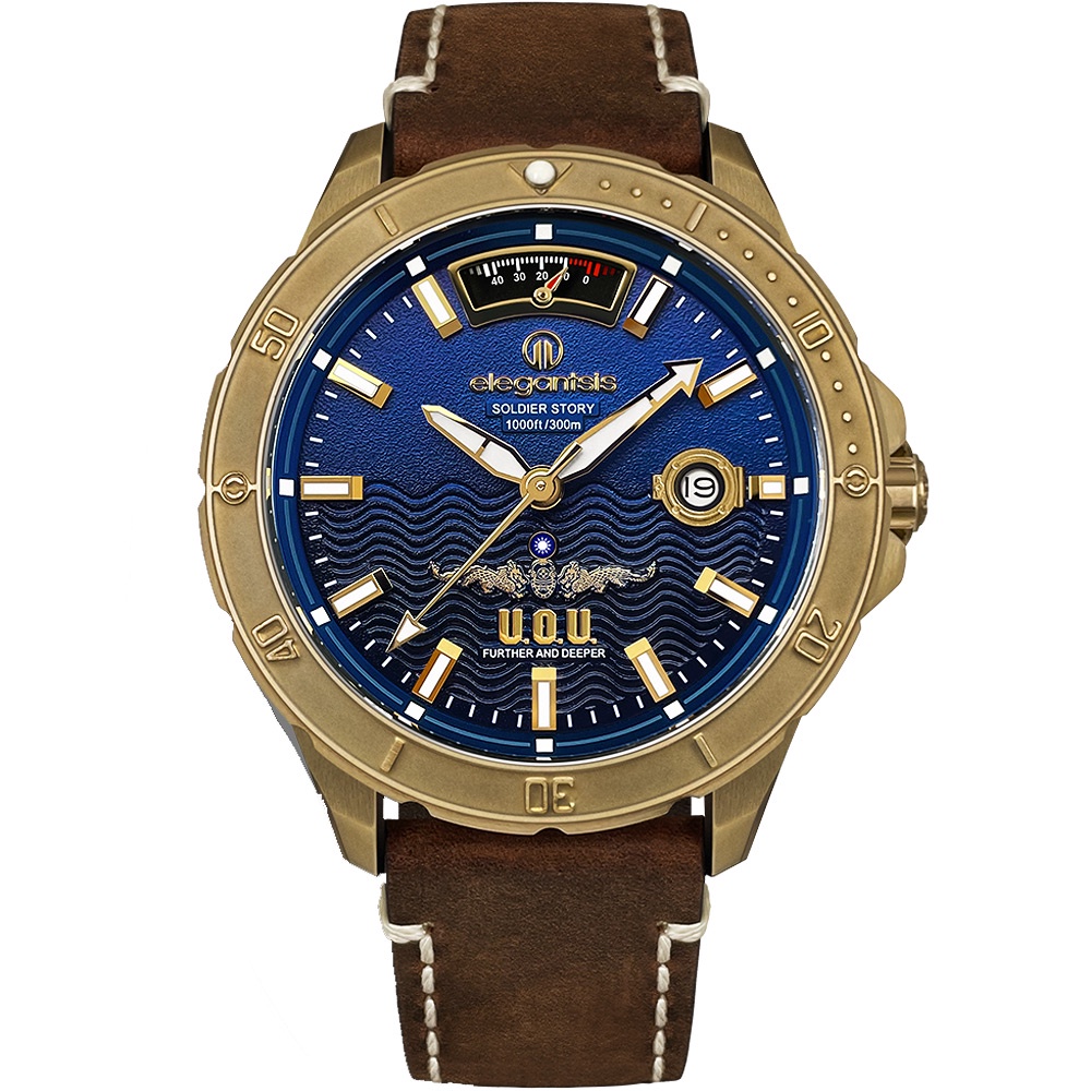 elegantsis 愛樂時 青銅 海軍水下作業大隊限量機械腕錶 ELJO65AS-UOU-9B01LC【限量100只】