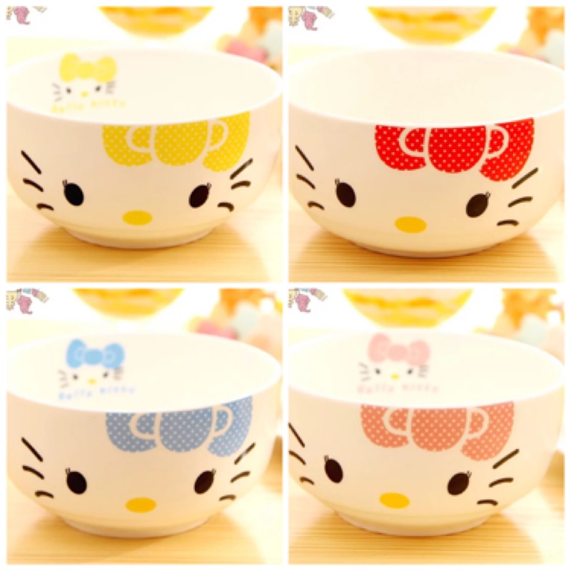 Hello Kitty 陶瓷碗、湯碗 送湯匙噢😍