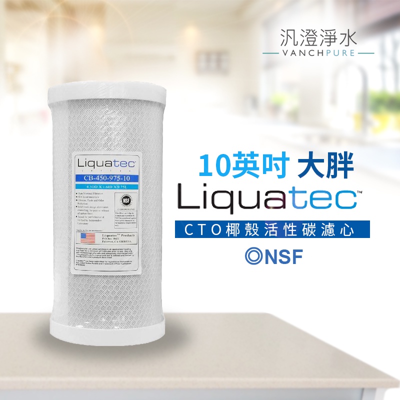 【汎澄淨水】Liquatec NSF 10英吋 大胖 CTO 椰殼活性碳濾心 美國知名品牌 濾芯