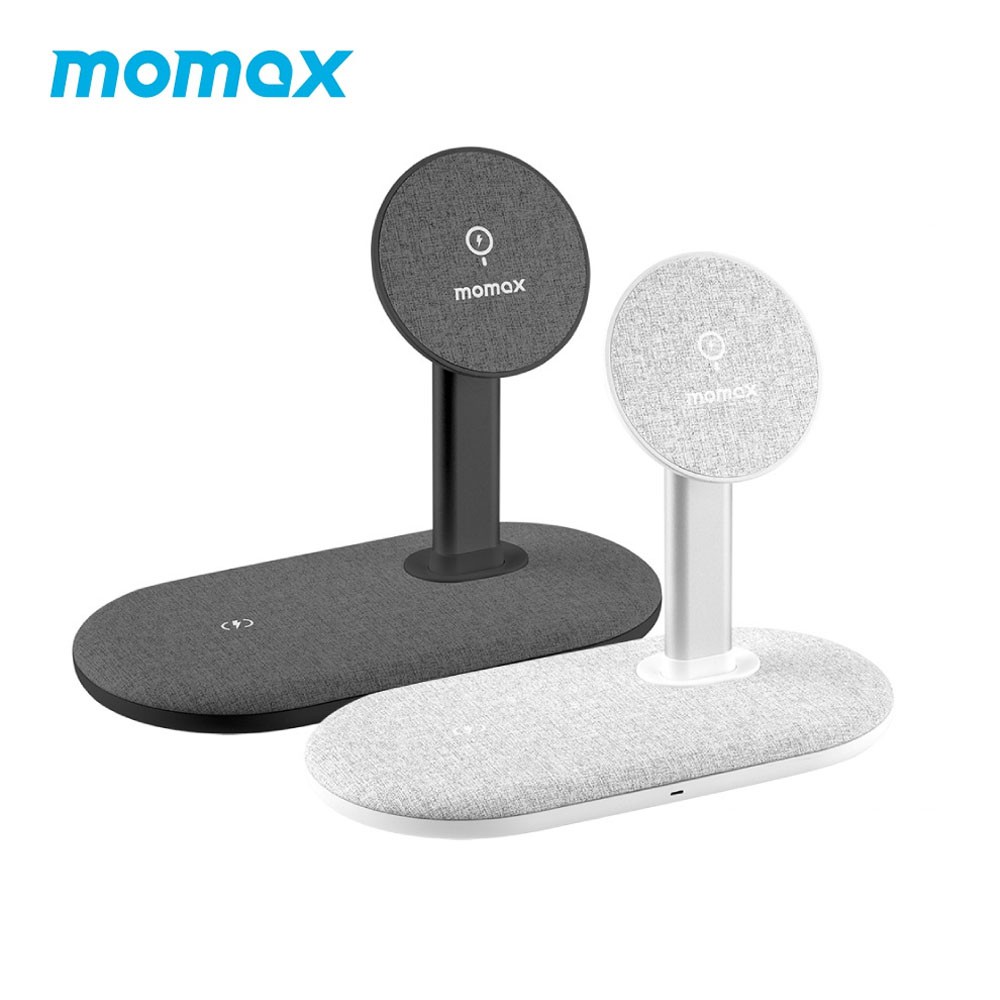MOMAX Q.Mag Dual 二合一磁吸桌面無線充電座 15W UD20 現貨 廠商直送