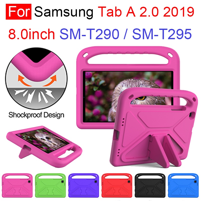 適用於三星 Galaxy Tab A 8.0 2019 T290 T295 兒童安全 Eva 防震支架保護套