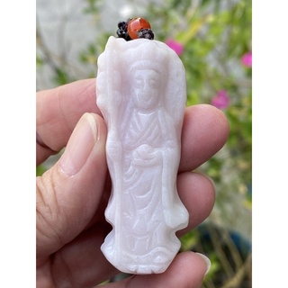 天然翡翠A貨 地藏王菩薩，雕刻墜 緬甸玉地藏王項鍊 墜