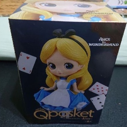 港版 迪士尼 Qposket 愛麗絲 拉裙 Alice 公仔 愛麗絲夢遊仙境 Q posket 夾物  內袋未拆