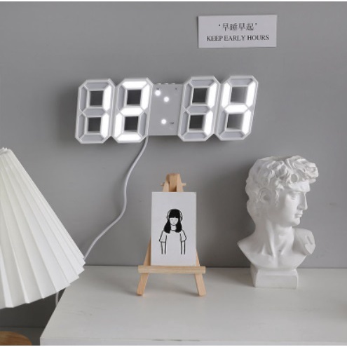 LED數字時鐘 數字時鐘 數字鬧鐘 壁掛 科技電子鐘 數字鐘 電子鬧鐘 掛鐘 LED 3D 掛鐘 電子式