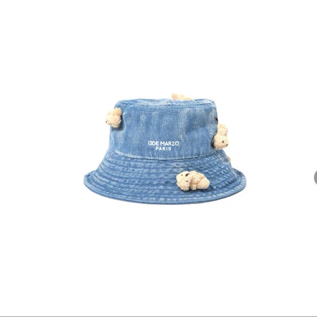 同款國外爆款13De Marzo新款小熊立體玩偶漁夫帽帽子| 蝦皮購物