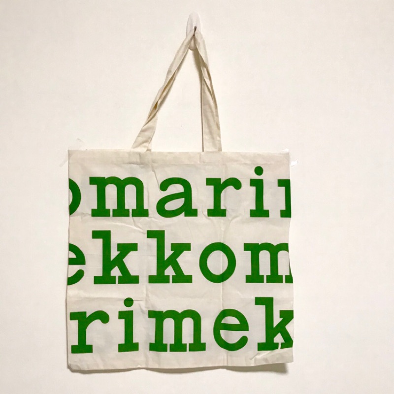 「現貨」Marimekko logo bag 綠字母購物袋
