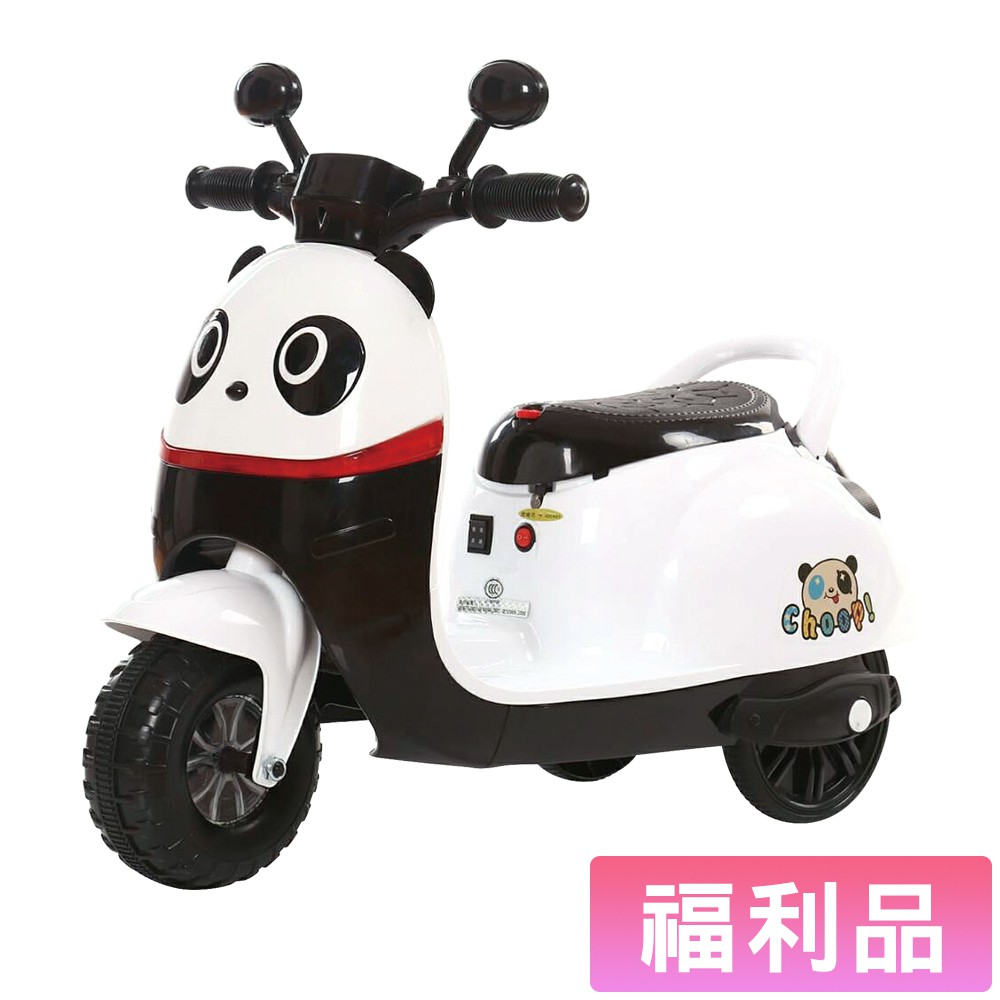 親親CCTOY 熊貓電動摩托車 兒童電動車 RT-618AW 白色（福利品-外觀刮傷)