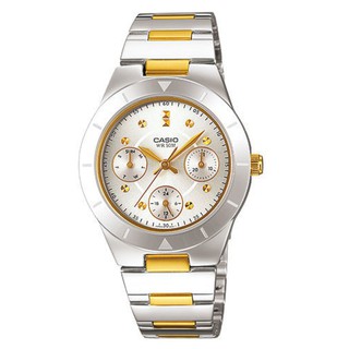 【奇異SHOPS】CASIO 卡西歐手錶 LTP-2083SG-7A 三眼指針型半金氣質女錶