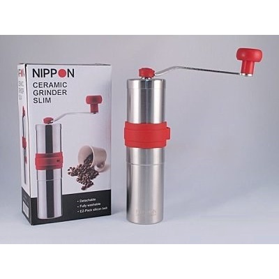 (全新品出清)NIPPON Slim 30g 手搖式隨行磨豆器 (陶瓷磨盤) 旅行磨豆機 紅色