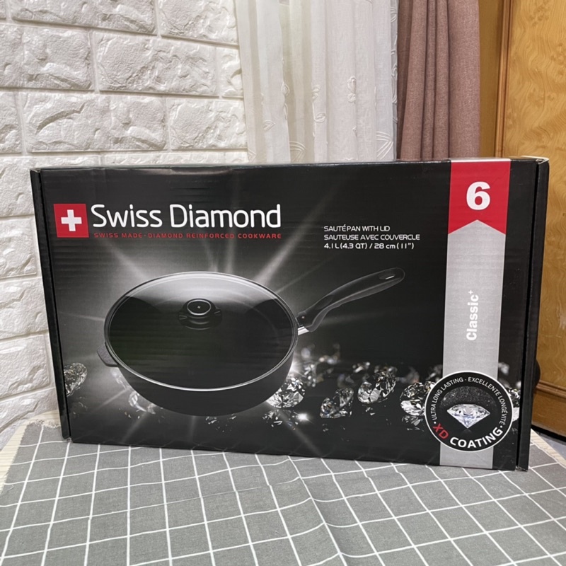 Swiss Diamond XD 瑞仕鑽石鍋 28CM圓形深煎鍋(含蓋）全新正品