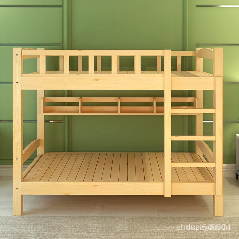 【淘百嘉 Tao Bega】【免運】新品上下舖雙層床實木松木學生宿舍員工床木製床架子床高低床木床 efzb
