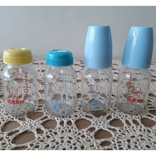 愛儂 寶貝 晶鑽玻璃奶瓶 標準口徑 寬口奶瓶 小120ml