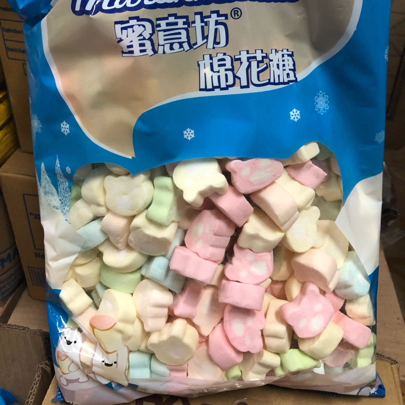 蜜意坊棉花糖1000克一公斤五彩熊1 5cm 袋裝 蝦皮購物