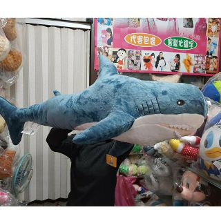 大隻鯊魚娃娃 網紅鯊魚150公分 大鯊魚抱枕 公仔抱枕 鯊魚抱枕公仔 大白鯊魚 寶寶玩偶靠墊 海生館熱賣 睡覺抱枕