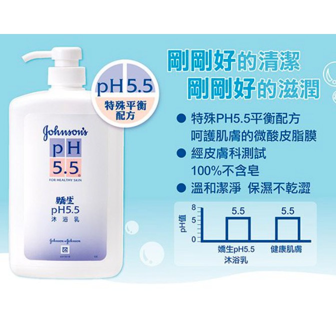 【挑戰最低價】嬌生沐浴乳 嬌生pH5.5溫和沐浴乳1000ML (柔嫩親膚) 嬌生 沐浴乳 洗澡乳