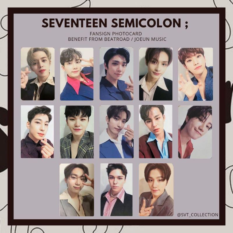 ジョシュア SEVENTEEN 中国 一直娱 予約特典 semicolon