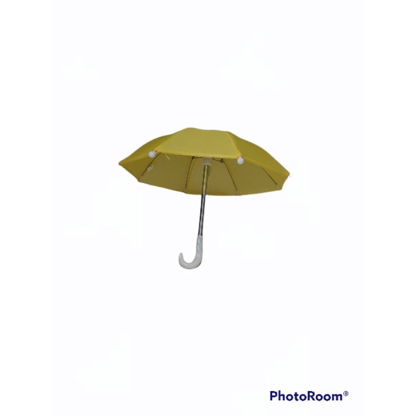 小雨傘 手機遮陽傘 可愛小傘 黃色（無支架和束帶）