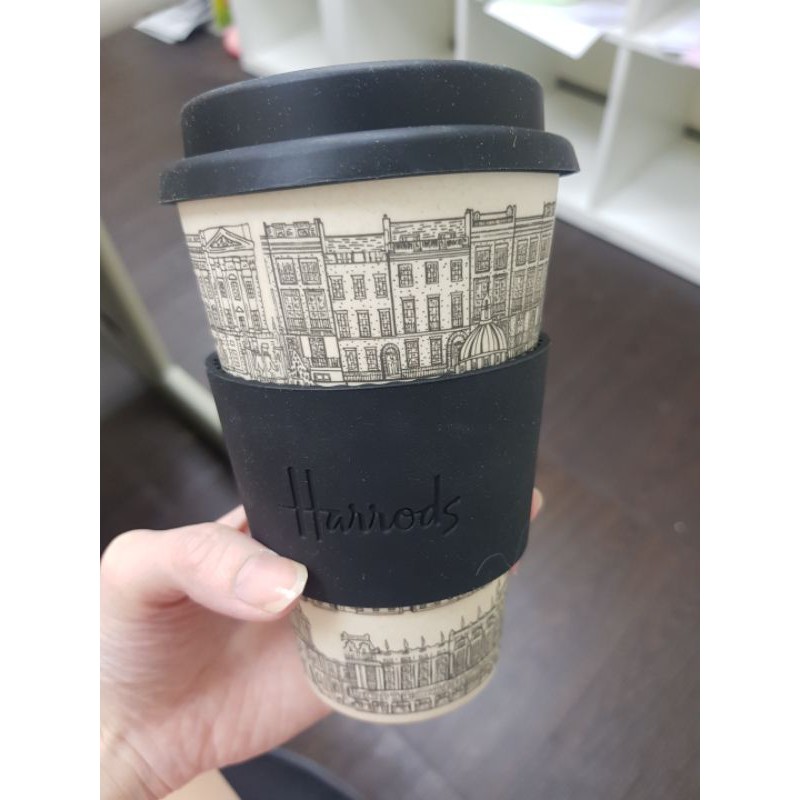 全新英國Harrods倫敦景點地標素描環保咖啡隨行杯
