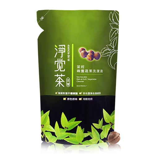 【淨覺茶】茶籽碗盤蔬果洗潔液(補充包/700ml) ~會員優惠