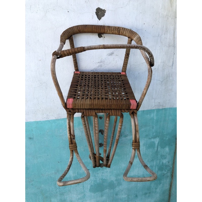 古董-腳踏車兒童安全座椅/腳踏車兒童滕椅/約50年歲月