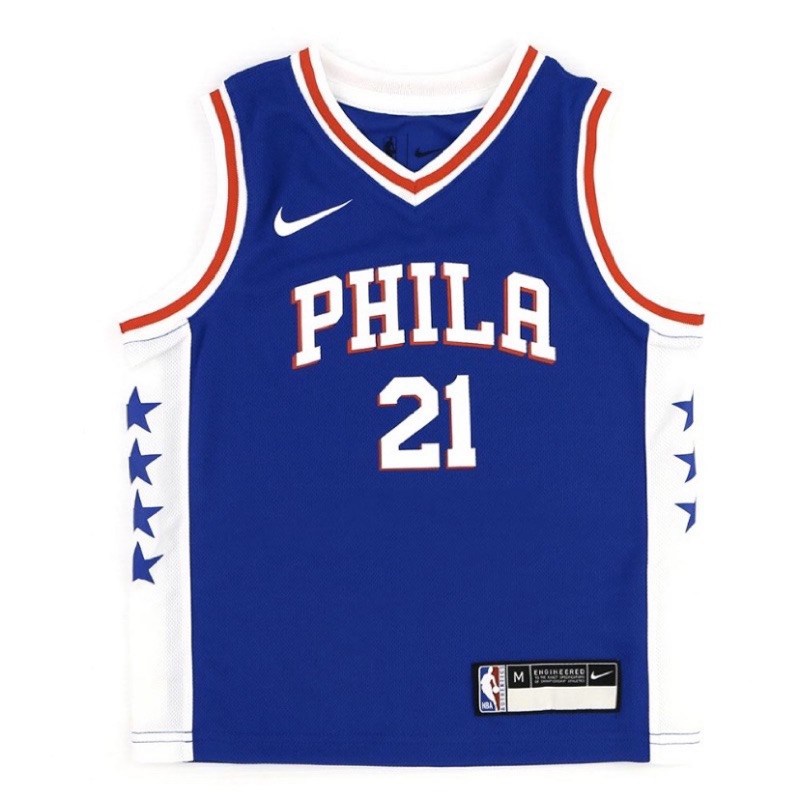 NBA Philadelphia 76ers Joel Embiid 費城 76人 恩比德 NIKE正版 兒童 球衣