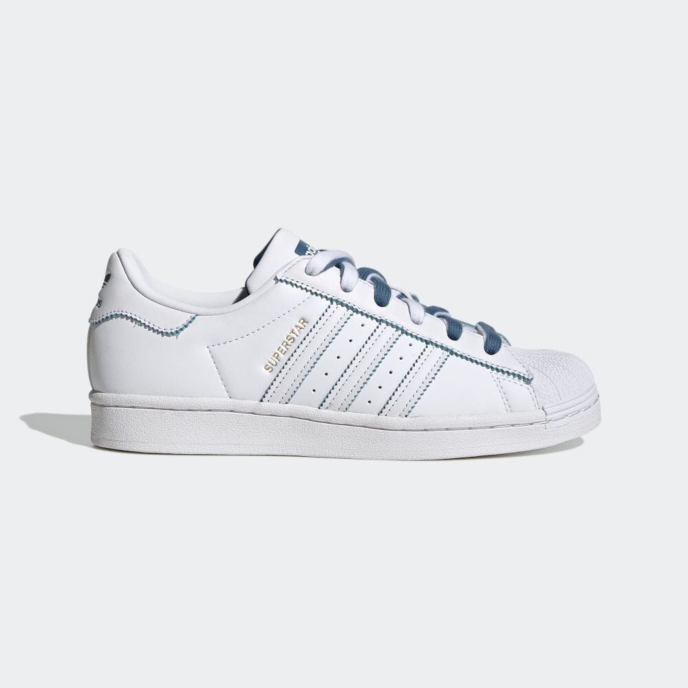 【小八】Adidas Superstar 白藍 雙色鞋帶 GX2012