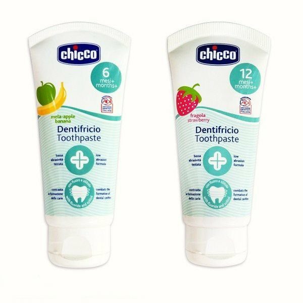 快樂寶貝 Chicco 兒童木糖醇-含氟牙膏(蘋果香蕉/水果草莓)50ml 公司貨