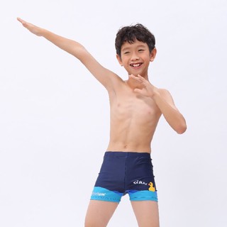 芭比游泳👣Marium男童平口休閒泳褲20141-小鴨