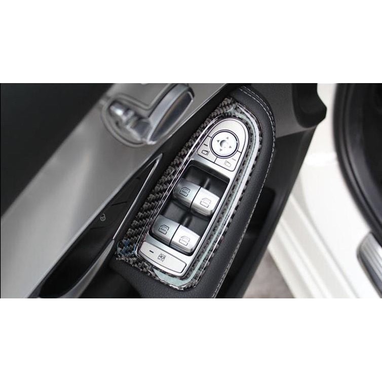 賓士 Benz 碳纖維 車窗 按鍵 裝飾 控制 面板 c級 w205 GLC x253 按鍵飾版車窗面板 升降