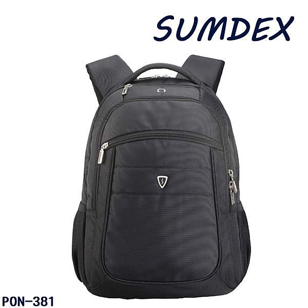 SUMDEX 男用時尚筆電後背包 可放15吋筆電 IPAD 10吋 PON-381 加賀皮件
